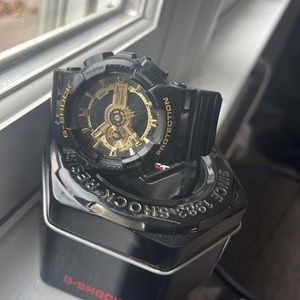 Black and Gold face G-Shock watch